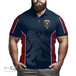ScotsTee Shop Scottish MacNab Old Clan Crest Scottish Lion Rampant Sport Style Tartan Polo Shirt
