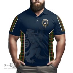 ScotsTee Shop Scottish MacMillan Ancient Clan Crest Scottish Lion Rampant Sport Style Tartan Polo Shirt