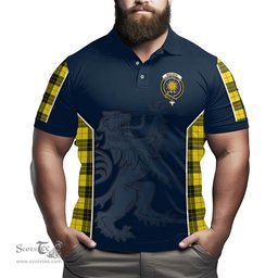 ScotsTee Shop Scottish MacLeod of Lewis Modern Clan Crest Scottish Lion Rampant Sport Style Tartan Polo Shirt