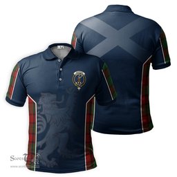ScotsTee Shop Scottish MacPhail Clan Crest Scottish Lion Rampant Sport Style Tartan Polo Shirt