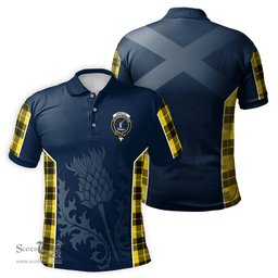 ScotsTee Shop Scottish Barclay Dress Modern Clan Crest Scottish Thistle Sport Style Tartan Polo Shirt