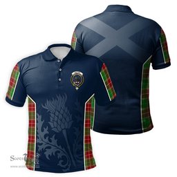 ScotsTee Shop Scottish Baxter Modern Clan Crest Scottish Thistle Sport Style Tartan Polo Shirt
