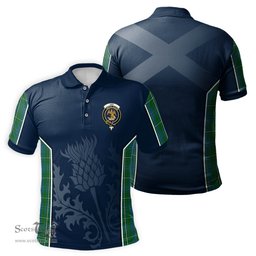ScotsTee Shop Scottish Hay Hunting Clan Crest Scottish Thistle Sport Style Tartan Polo Shirt