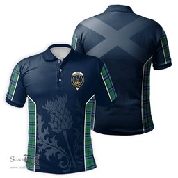 ScotsTee Shop Scottish Keith Ancient Clan Crest Scottish Thistle Sport Style Tartan Polo Shirt