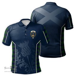 ScotsTee Shop Scottish Keith Modern Clan Crest Scottish Thistle Sport Style Tartan Polo Shirt