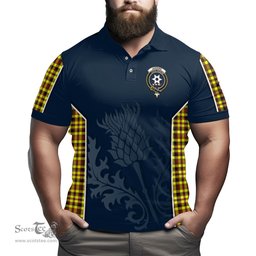 ScotsTee Shop Scottish Jardine Modern Clan Crest Scottish Thistle Sport Style Tartan Polo Shirt