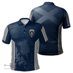 ScotsTee Shop Scottish Shepherd Clan Crest Scottish Thistle Sport Style Tartan Polo Shirt