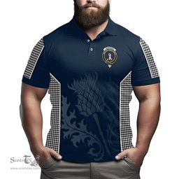 ScotsTee Shop Scottish Shepherd Clan Crest Scottish Thistle Sport Style Tartan Polo Shirt