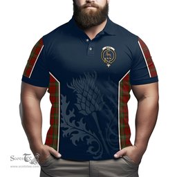 ScotsTee Shop Scottish Scott Clan Crest Scottish Thistle Sport Style Tartan Polo Shirt