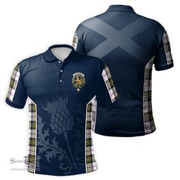 ScotsTee Shop Scottish MacPherson Dress Modern Clan Crest Scottish Thistle Sport Style Tartan Polo Shirt