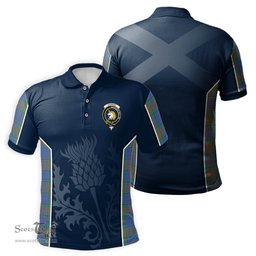 ScotsTee Shop Scottish Stewart of Appin Hunting Ancient Clan Crest Scottish Thistle Sport Style Tartan Polo Shirt