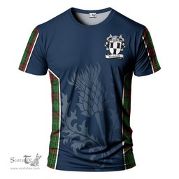 ScotsTee Shop Scottish Blackstock Hunting Clan Crest Scottish Thistle Sport Style Tartan T Shirt