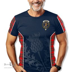 ScotsTee Shop Scottish Binning Clan Crest Scottish Thistle Sport Style Tartan T Shirt