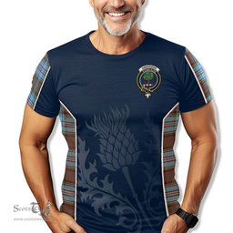 ScotsTee Shop Scottish Anderson Ancient Clan Crest Scottish Thistle Sport Style Tartan T Shirt