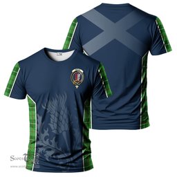ScotsTee Shop Scottish Boyle Clan Crest Scottish Thistle Sport Style Tartan T Shirt