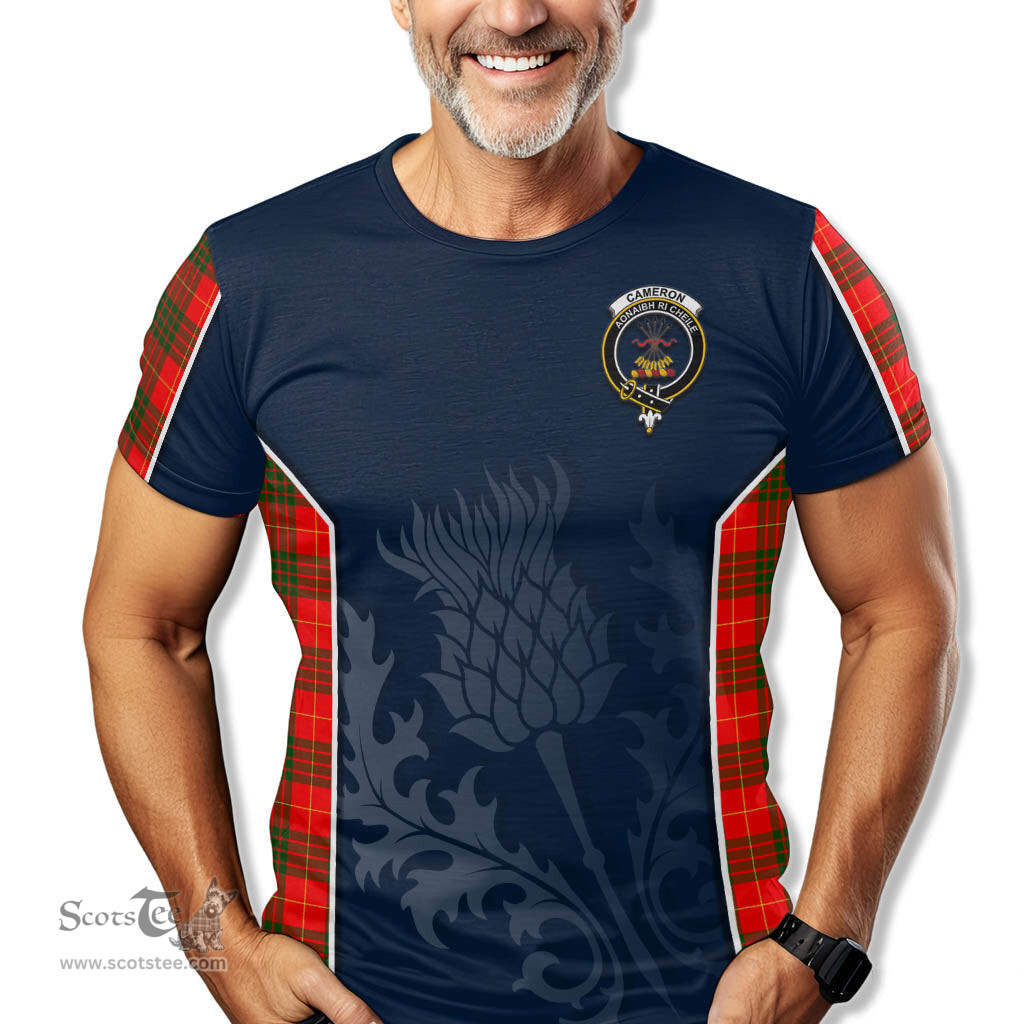 ScotsTee Shop Scottish Cameron Modern Clan Crest Scottish Thistle Sport Style Tartan T Shirt