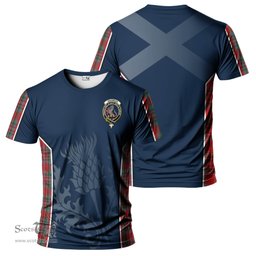 ScotsTee Shop Scottish MacBean Clan Crest Scottish Thistle Sport Style Tartan T Shirt