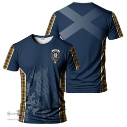 ScotsTee Shop Scottish Jardine Clan Crest Scottish Thistle Sport Style Tartan T Shirt