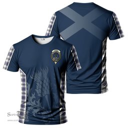 ScotsTee Shop Scottish Hannay Modern Clan Crest Scottish Thistle Sport Style Tartan T Shirt