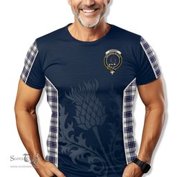 ScotsTee Shop Scottish Hannay Modern Clan Crest Scottish Thistle Sport Style Tartan T Shirt
