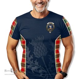 ScotsTee Shop Scottish Gibson Clan Crest Scottish Thistle Sport Style Tartan T Shirt