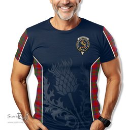 ScotsTee Shop Scottish MacIntosh Modern Clan Crest Scottish Thistle Sport Style Tartan T Shirt