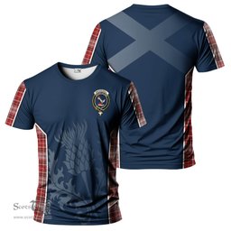 ScotsTee Shop Scottish MacDougall Dress Clan Crest Scottish Thistle Sport Style Tartan T Shirt