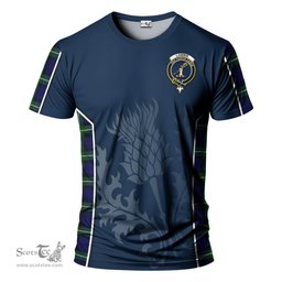 ScotsTee Shop Scottish Lammie Clan Crest Scottish Thistle Sport Style Tartan T Shirt