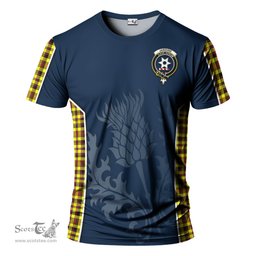 ScotsTee Shop Scottish Jardine Modern Clan Crest Scottish Thistle Sport Style Tartan T Shirt