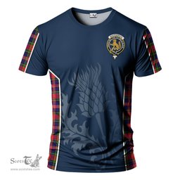 ScotsTee Shop Scottish MacPherson Modern Clan Crest Scottish Thistle Sport Style Tartan T Shirt