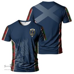 ScotsTee Shop Scottish MacPhail Clan Crest Scottish Thistle Sport Style Tartan T Shirt