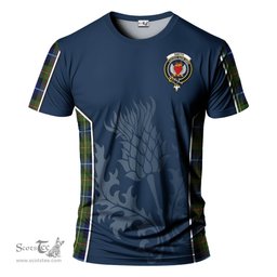 ScotsTee Shop Scottish Smith Modern Clan Crest Scottish Thistle Sport Style Tartan T Shirt