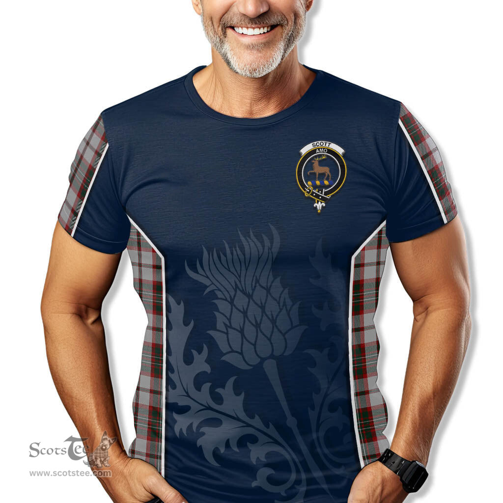 ScotsTee Shop Scottish Scott Dress Clan Crest Scottish Thistle Sport Style Tartan T Shirt