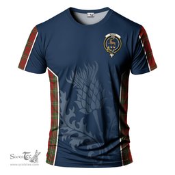 ScotsTee Shop Scottish Scott Clan Crest Scottish Thistle Sport Style Tartan T Shirt