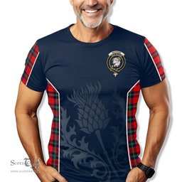 ScotsTee Shop Scottish Ruthven Modern Clan Crest Scottish Thistle Sport Style Tartan T Shirt