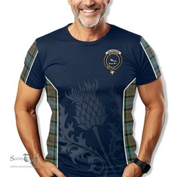 ScotsTee Shop Scottish Walkinshaw Clan Crest Scottish Thistle Sport Style Tartan T Shirt