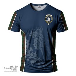 ScotsTee Shop Scottish Tennant Clan Crest Scottish Thistle Sport Style Tartan T Shirt