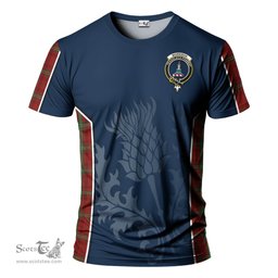 ScotsTee Shop Scottish Morrison Clan Crest Scottish Thistle Sport Style Tartan T Shirt