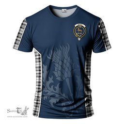 ScotsTee Shop Scottish Scott Black White Clan Crest Scottish Thistle Sport Style Tartan T Shirt