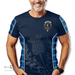 ScotsTee Shop Scottish McKerrell Clan Crest Scottish Thistle Sport Style Tartan T Shirt