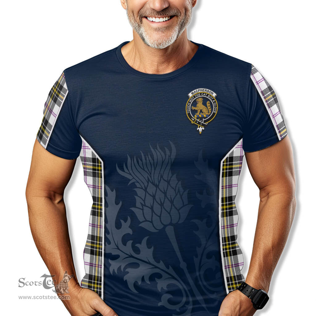 ScotsTee Shop Scottish MacPherson Dress Modern Clan Crest Scottish Thistle Sport Style Tartan T Shirt