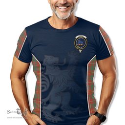 ScotsTee Shop Scottish Bruce Ancient Clan Crest Scottish Lion Rampant Sport Style Tartan T Shirt