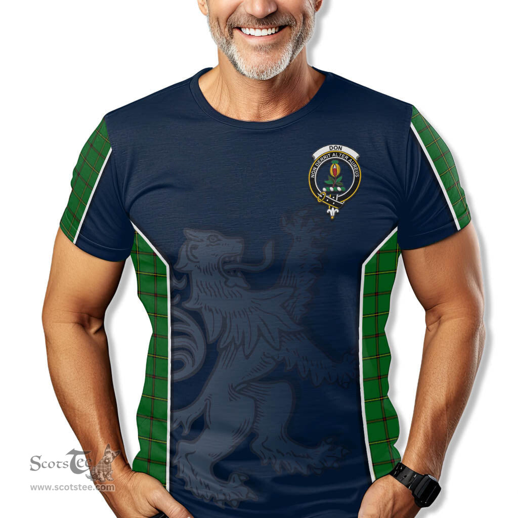 ScotsTee Shop Scottish Don Clan Crest Scottish Lion Rampant Sport Style Tartan T Shirt