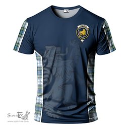 ScotsTee Shop Scottish Campbell Dress Ancient Clan Crest Scottish Lion Rampant Sport Style Tartan T Shirt