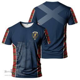 ScotsTee Shop Scottish Fullerton Clan Crest Scottish Lion Rampant Sport Style Tartan T Shirt