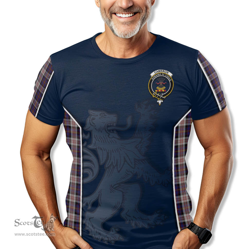 ScotsTee Shop Scottish Cameron of Erracht Dress Clan Crest Scottish Lion Rampant Sport Style Tartan T Shirt
