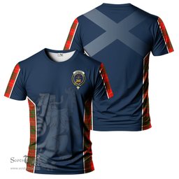 ScotsTee Shop Scottish Cameron Modern Clan Crest Scottish Lion Rampant Sport Style Tartan T Shirt