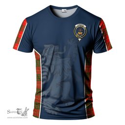 ScotsTee Shop Scottish Cameron Modern Clan Crest Scottish Lion Rampant Sport Style Tartan T Shirt