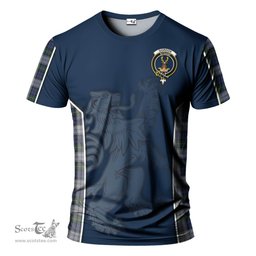 ScotsTee Shop Scottish Gordon Dress Clan Crest Scottish Lion Rampant Sport Style Tartan T Shirt