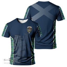 ScotsTee Shop Scottish Graham of Montrose Ancient Clan Crest Scottish Lion Rampant Sport Style Tartan T Shirt